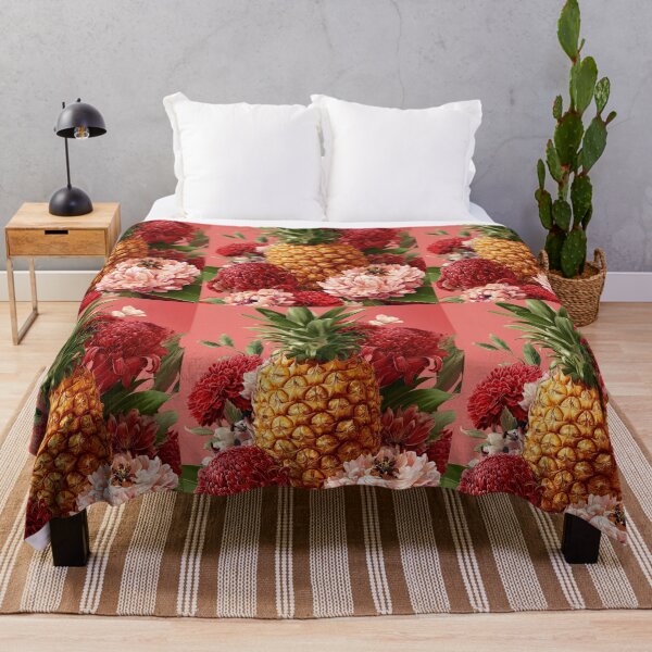 Item preview, Pineapple Tropical Fruits and Flowers designed and sold by Grafititee.
