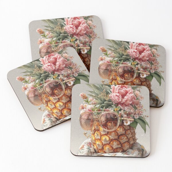 Item preview, Pineapple Tropical Fruits and Flowers designed and sold by Grafititee.