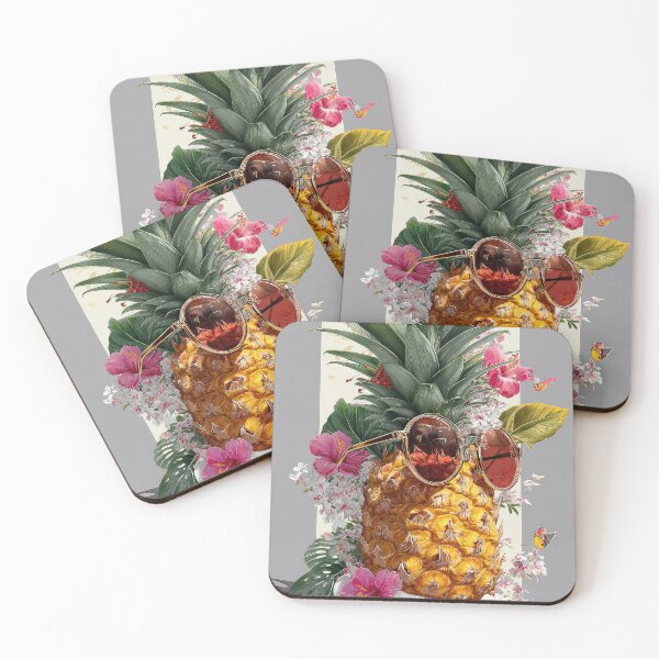 Item preview, Pineapple Tropical Fruits and Flowers designed and sold by Grafititee.