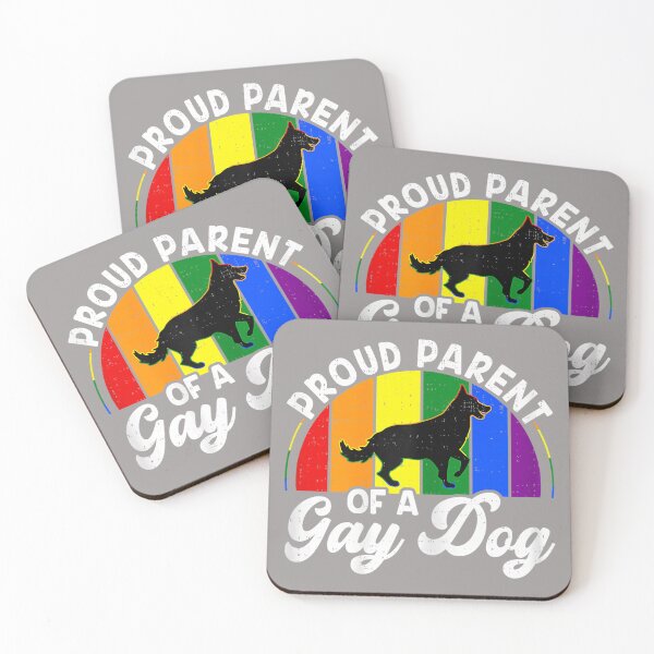 Item preview, Proud Parent of A Gay Dog LGBTQ Rainbow Pride Puppy Ally designed and sold by KathieFaugh.