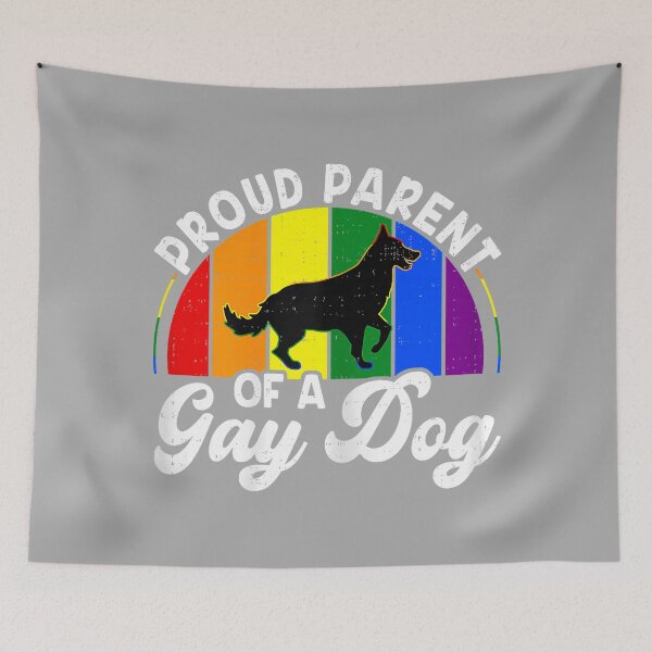Item preview, Proud Parent of A Gay Dog LGBTQ Rainbow Pride Puppy Ally designed and sold by KathieFaugh.