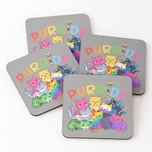 Item preview, Purride Cat LGBT Rainbow Lesbian Gay Pride Ally Women Kids designed and sold by KathieFaugh.