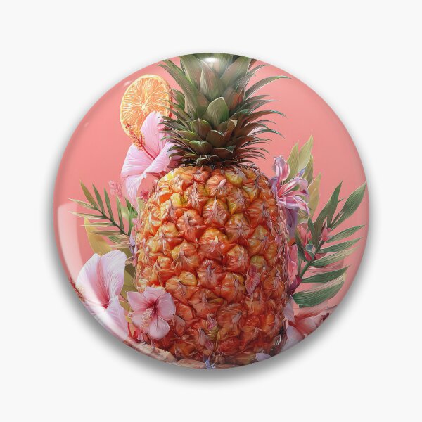 Item preview, Pineapple Tropical Fruits and Flowers designed and sold by Grafititee.