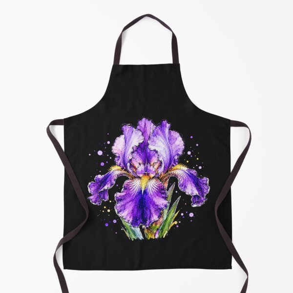 Item preview, Purple Iris Watercolor Art – Elegant Botanical Floral Illustration designed and sold by ColorSplash123.