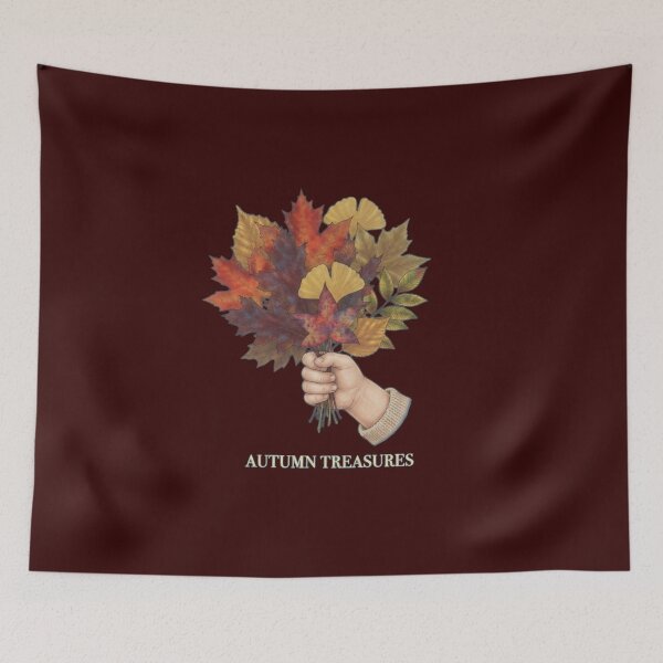 Item preview, Autumn Treasures - Hand Holding Fall Foliage Bouquet Art designed and sold by Evelashop.