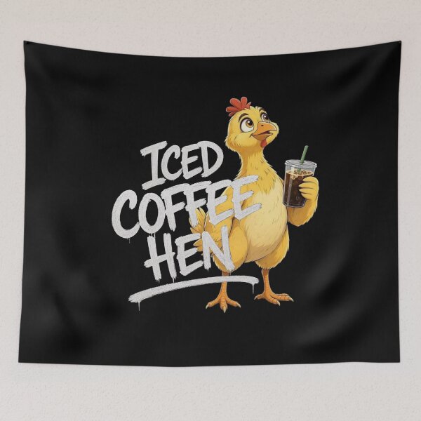 Item preview, Iced Coffee Hen  designed and sold by TheEndDesign.