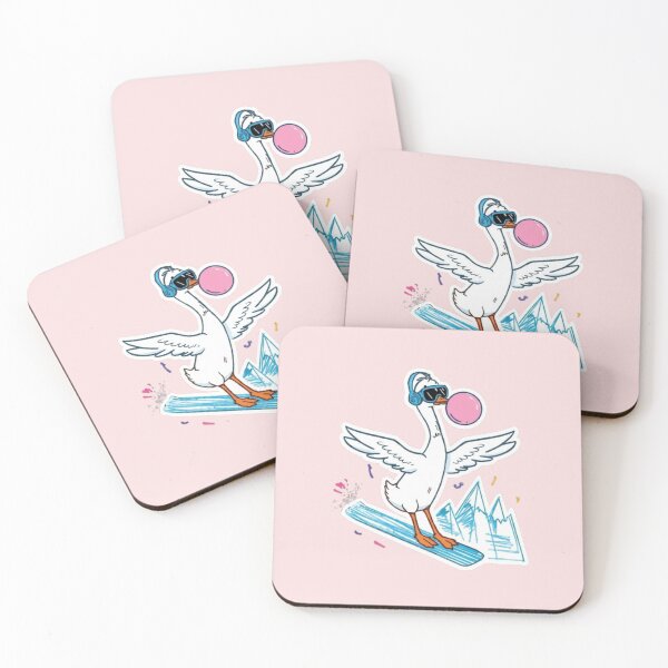 Item preview, Cool Goose Snowboarding with Bubble Gum | Funny Animal Sticker designed and sold by Syrupulse.