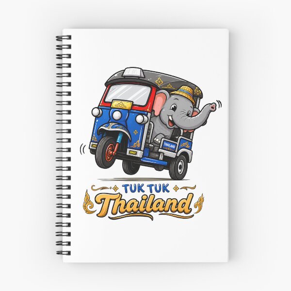 Item preview, Cute Thai Tuk Tuk Elephant PNG, Thailand Travel Sticker, Chibi Elephant Clipart designed and sold by Gika Thailand.