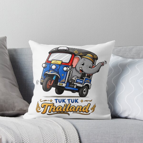 Item preview, Cute Thai Tuk Tuk Elephant PNG, Thailand Travel Sticker, Chibi Elephant Clipart designed and sold by Gika Thailand.