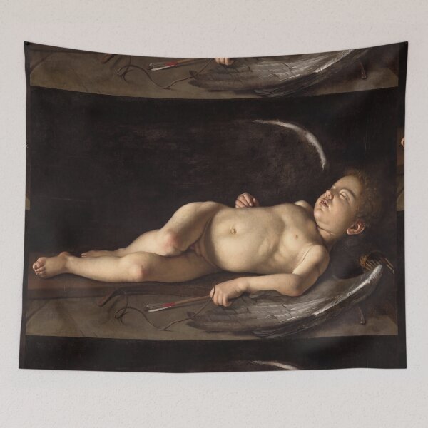 Item preview, Sleeping Cupid With Bow and Arrows designed and sold by artofuniverse.
