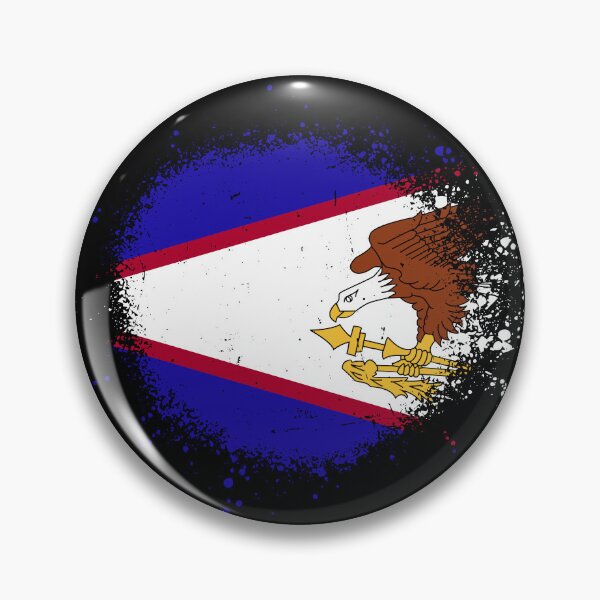 Item preview, American Samoa Flag Spray Paint Splatter Style designed and sold by DelfDesign.