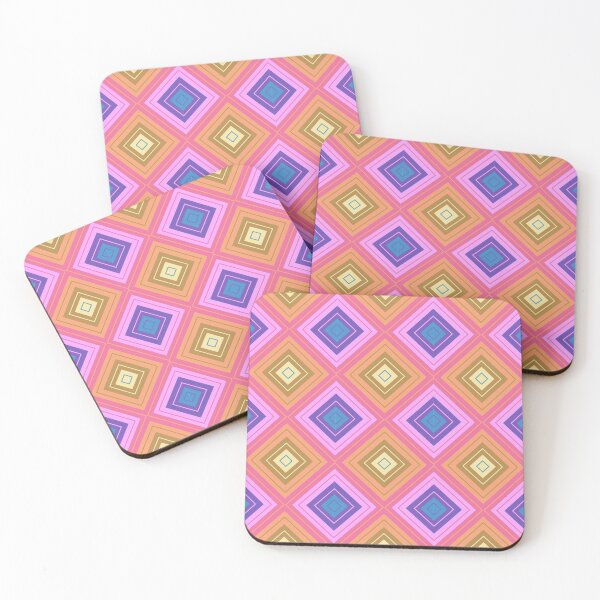 Item preview, Retro Colorful Geometric Diamond Pattern Art designed and sold by Zaya_art.