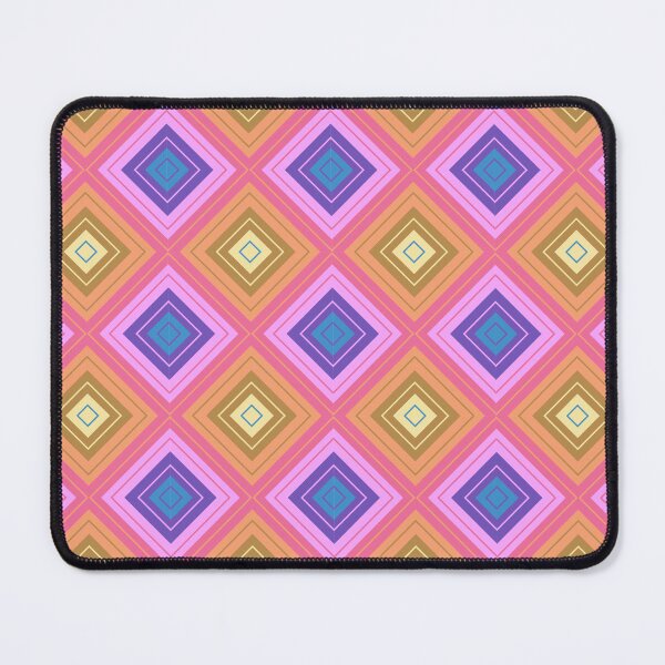 Item preview, Retro Colorful Geometric Diamond Pattern Art designed and sold by Zaya_art.