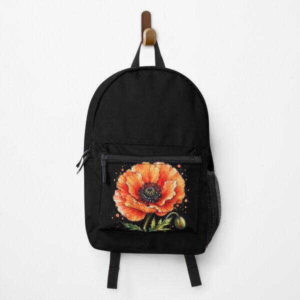 Item preview, Orange Poppy Watercolor Art – Vibrant Botanical Floral Illustration designed and sold by ColorSplash123.