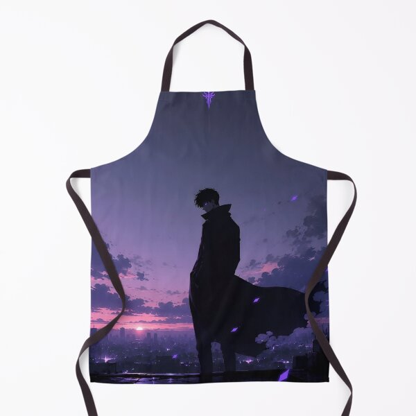 Item preview, Shadow Monarch Inspired – Dark Fantasy Hunter Silhouette | Purple Anime Style Art designed and sold by Dyan4.
