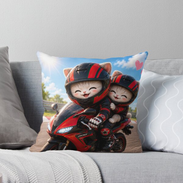 Item preview, Adorable Cat Couple Motorcycle Adventure designed and sold by dreamybyana.