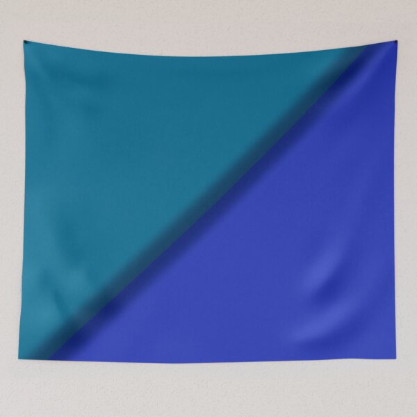 Item preview, Minimalist Teal and Royal Blue Diagonal Split designed and sold by pluielegere.