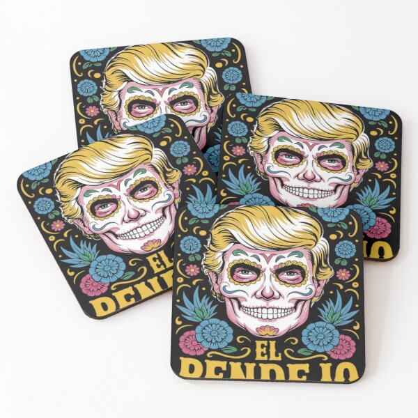 Item preview, El Pendejo Dia De Los Muertos Sugar Skull Trump designed and sold by Nico Davidson.