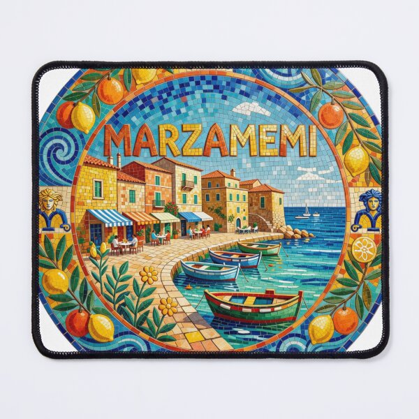 Item preview, Marzamemi Coastal Mosaic Travel Sticker Summer Souvenir designed and sold by Imaginarium of Chaos falcon88 .
