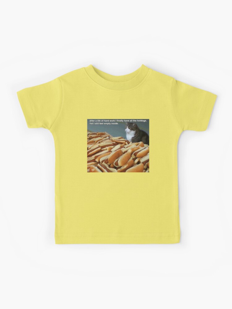 Kid's What Up Dog Graphic Tee | Funny Hot Dog T-Shirt Yellow / Age 4