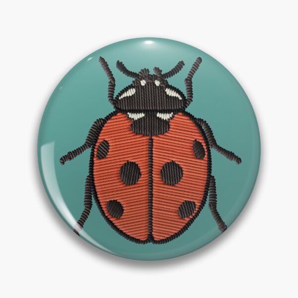 Item preview, Ladybug Embroidery Patch Sticker – Nature Art designed and sold by · GAMING SOUL ·.