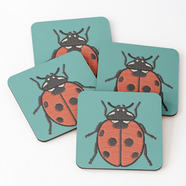 Item preview, Ladybug Embroidery Patch Sticker – Nature Art designed and sold by · GAMING SOUL ·.