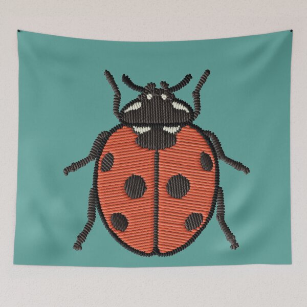 Item preview, Ladybug Embroidery Patch Sticker – Nature Art designed and sold by · GAMING SOUL ·.