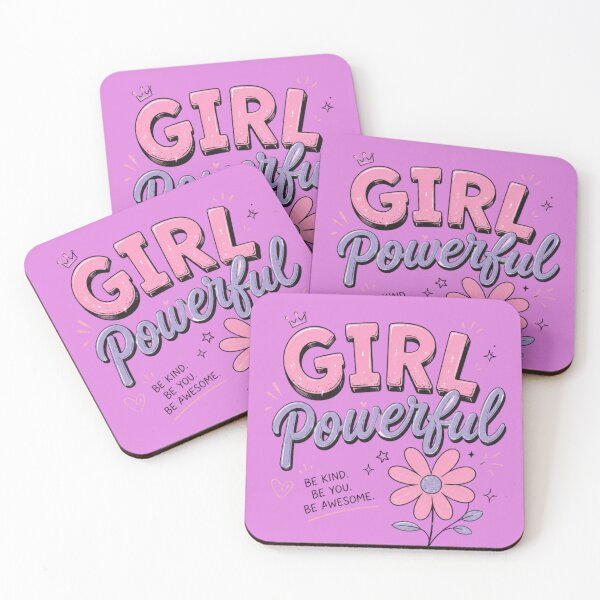 Item preview, Girls Power | Be Kind Be You Be Awesome Inspirational Typography designed and sold by RajDeals.