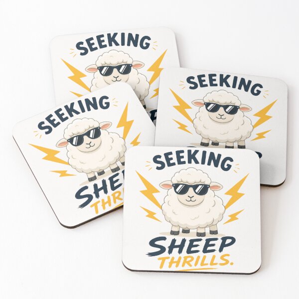 Item preview, Seeking Sheep Thrills Funny Pun Graphic designed and sold by Cerys-GS.