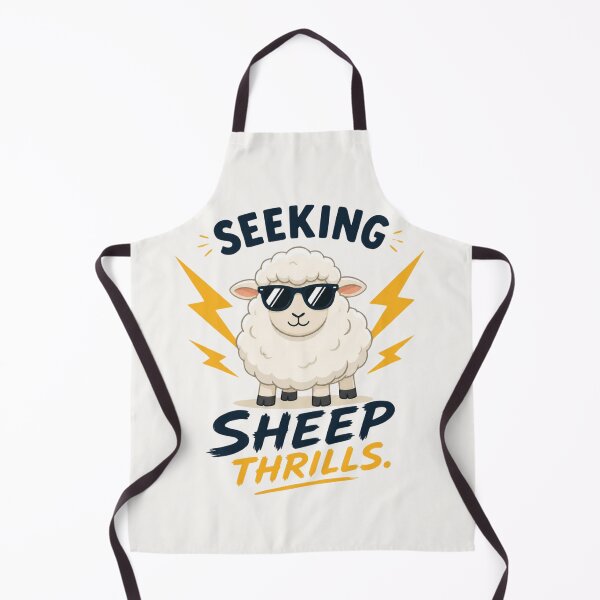 Item preview, Seeking Sheep Thrills Funny Pun Graphic designed and sold by Cerys-GS.