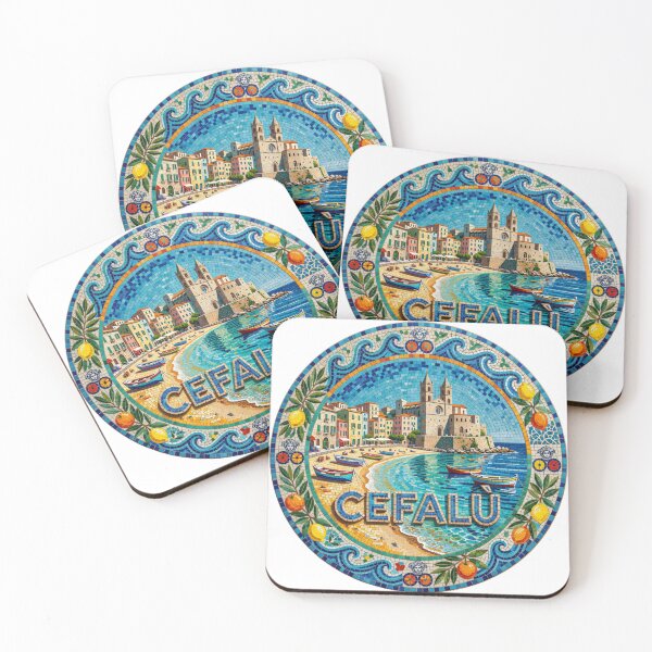Item preview, Cefalu Seaside Mosaic Travel Sticker Summer Souvenir designed and sold by Imaginarium of Chaos falcon88 .