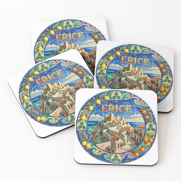 Item preview, Erice Medieval Mosaic Travel Sticker Summer Souvenir designed and sold by Imaginarium of Chaos falcon88 .