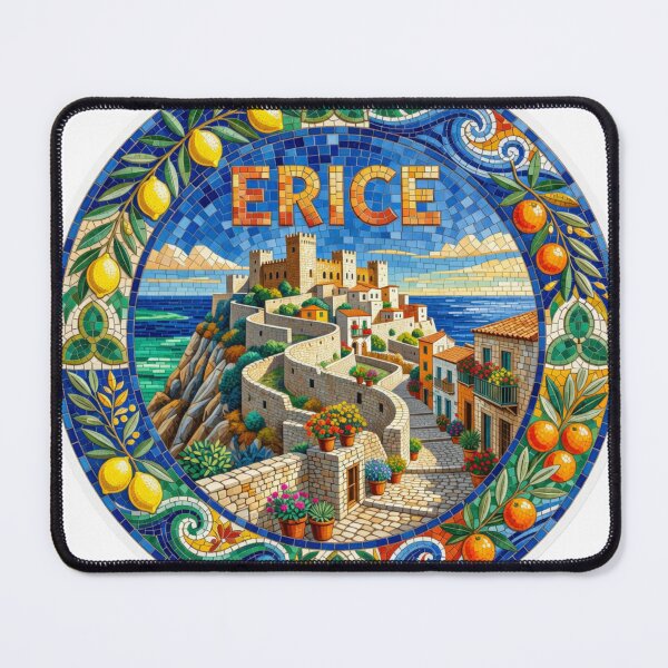 Item preview, Erice Medieval Mosaic Travel Sticker Summer Souvenir designed and sold by Imaginarium of Chaos falcon88 .
