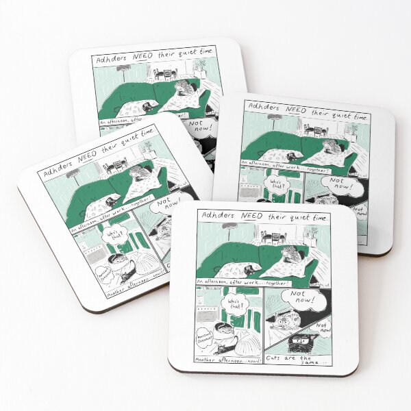Item preview, Comic of adhd peeps and cats need quiet time. designed and sold by KPlayerAdhder.