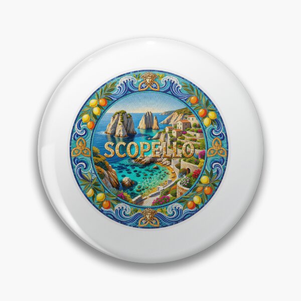 Item preview, Scopello Sea Stacks Mosaic Travel Sticker Summer Souvenir designed and sold by Imaginarium of Chaos falcon88 .