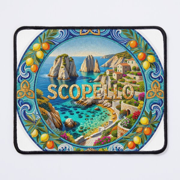 Item preview, Scopello Sea Stacks Mosaic Travel Sticker Summer Souvenir designed and sold by Imaginarium of Chaos falcon88 .