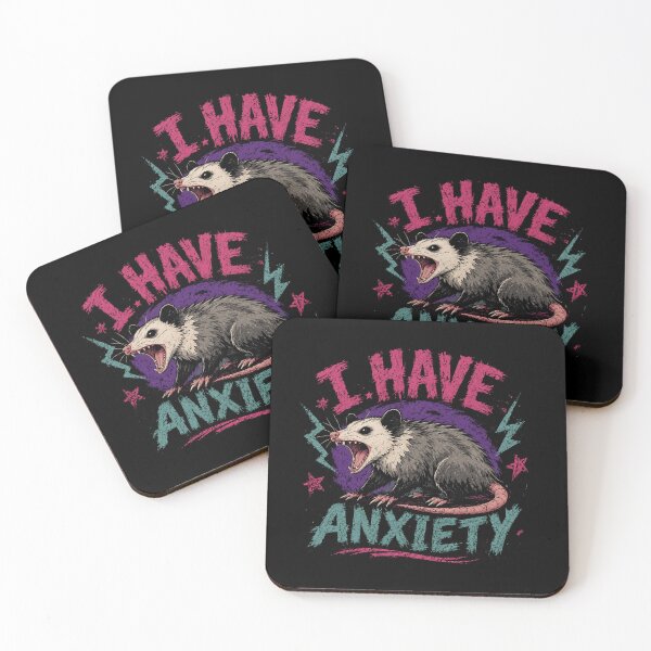 Item preview, I Have Anxiety Possum Mental Health Humor Anxious Person designed and sold by HumansStuck12.