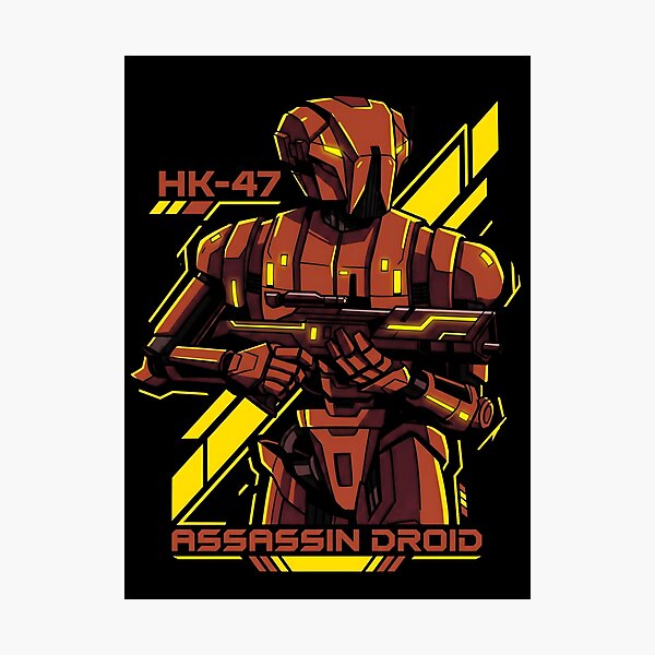 Item preview, Hk 47 Star Wars KOTOR Vector Video Game Streetwear Tee designed and sold by Senpaiwaves.
