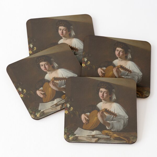 Item preview, Young Lute Player with Flowers designed and sold by artofuniverse.