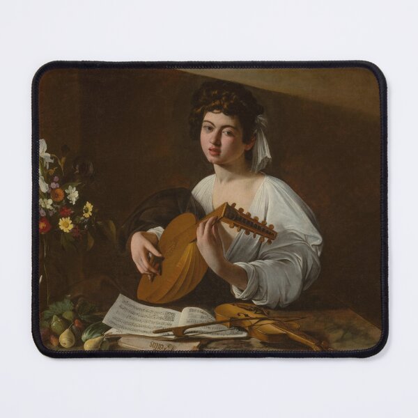 Item preview, Young Lute Player with Flowers designed and sold by artofuniverse.