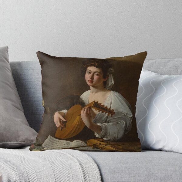 Item preview, Young Lute Player with Flowers designed and sold by artofuniverse.