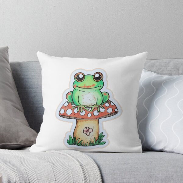 Artikelvorschau, Niedlicher Frosch und Pilz entworfen und verkauft von PamLeeDesign.