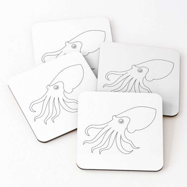 Item preview, Squid Elegant 2 Line Art Gift designed and sold by OneLine Studio.