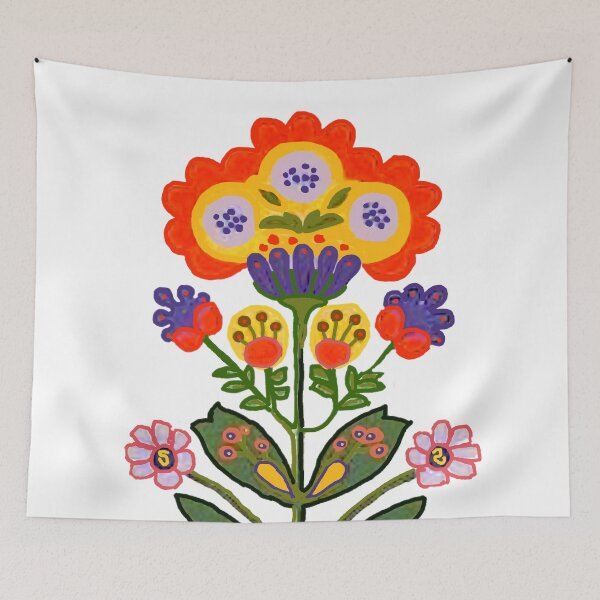 Item preview, Folk Art Flower designed and sold by ViaARTfactory.