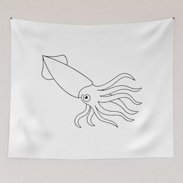 Item preview, Squid Elegant 1 Line Art Gift designed and sold by OneLine Studio.