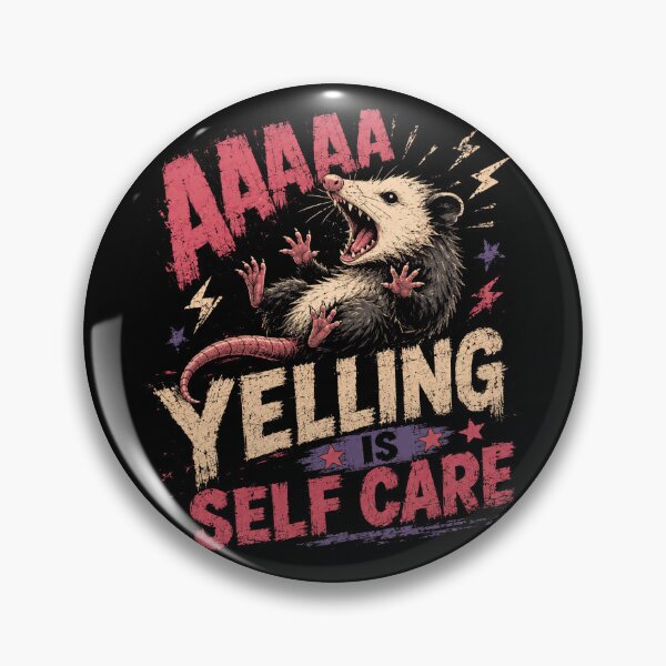 Item preview, Aaaaa Yelling Is Self Care Opossum Humor Relatable Stress Relief designed and sold by HumansStuck12.