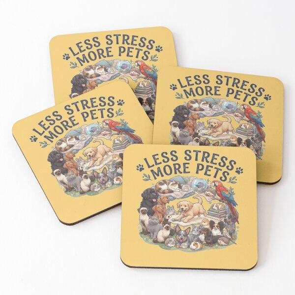 Item preview, Less Stress More Pets - Cute Animal Lovers Design designed and sold by Evelashop.