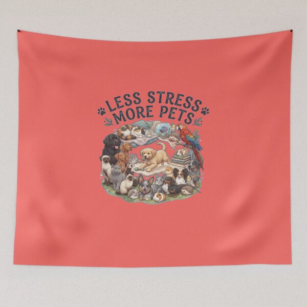 Item preview, Less Stress More Pets - Cute Animal Lovers Design designed and sold by Evelashop.