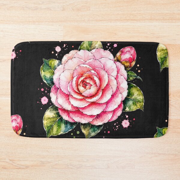 Item preview, Pink Camellia Watercolor Art – Elegant Botanical Floral Illustration designed and sold by ColorSplash123.