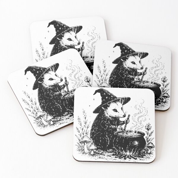 Item preview, Vintage Witch Opossum Graphic Tee, Retro Woodland Magic Shirt, Classic Cottagecore Halloween Animal designed and sold by To101ARt.